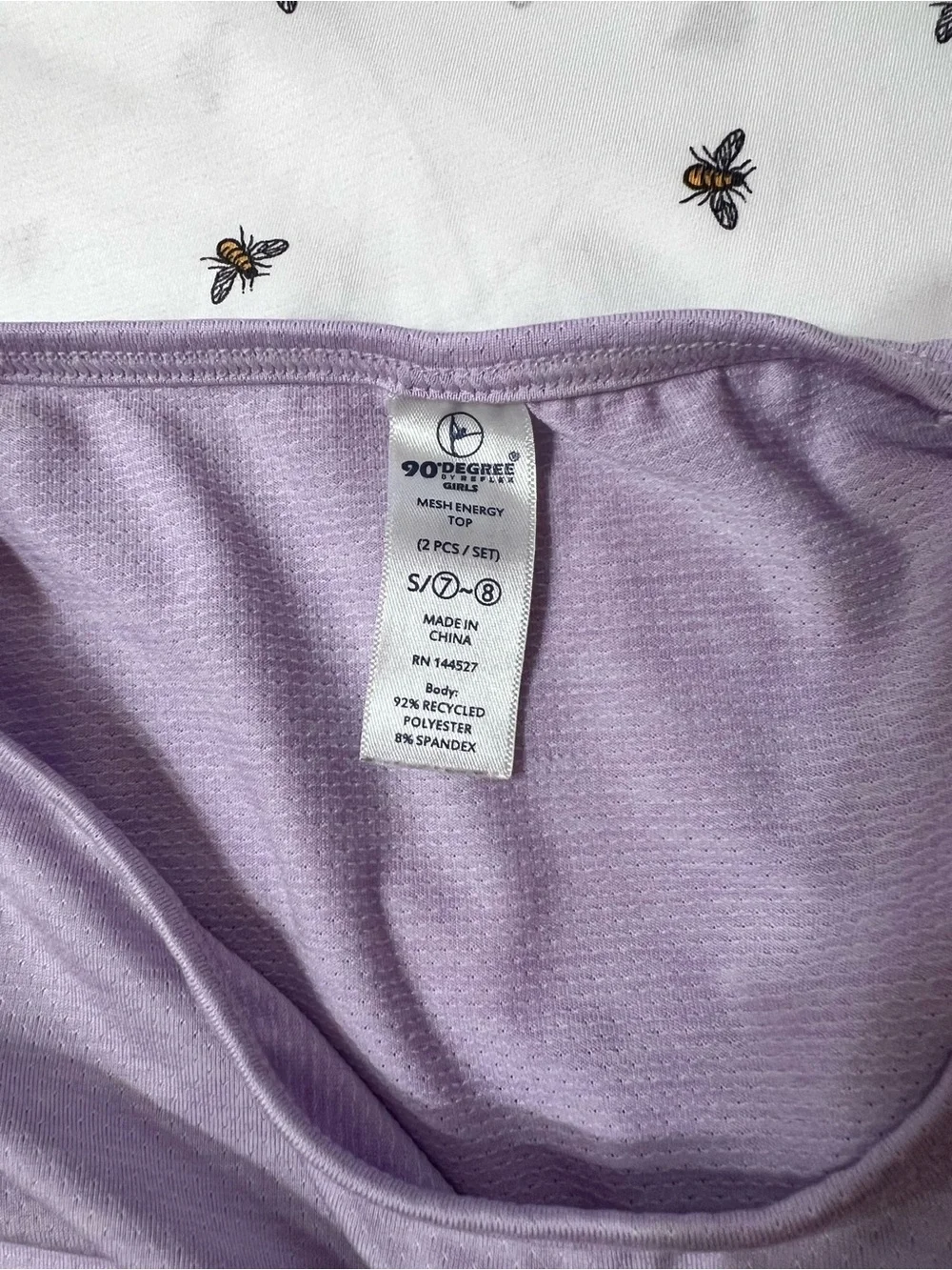 90 Degree By Reflex Lavender Long Sleeve Side-Ruched Knit Top